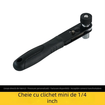 Cheie cu clichet mini 1/4 inch cu adaptor pentru bit