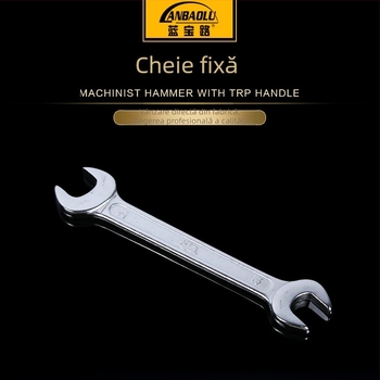 Cheie cromată din oțel nervurat, cu capete deschise, dublă, dimensiuni multiple, instrument durabil