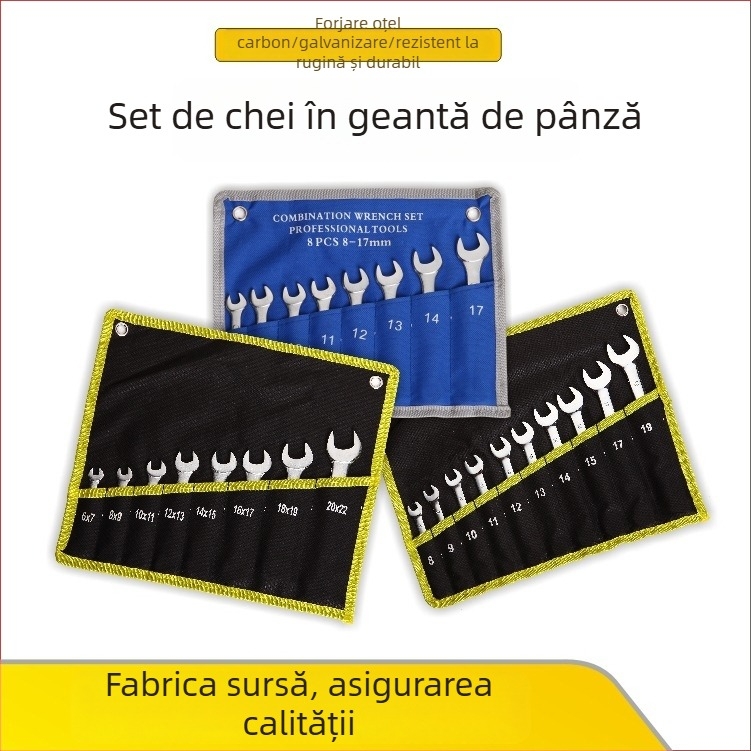 Set chei 6–32 mm, gamă completă, dublă utilizare, cu nervuri convexe, plane și concave
