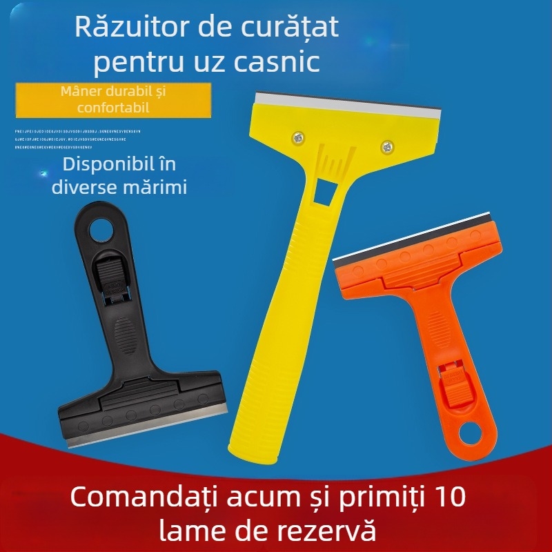 Down's lamă de curățare portabilă pentru plăci din sticlă și ceramică, îndepărtarea adezivului, racletă pentru pereți și podea