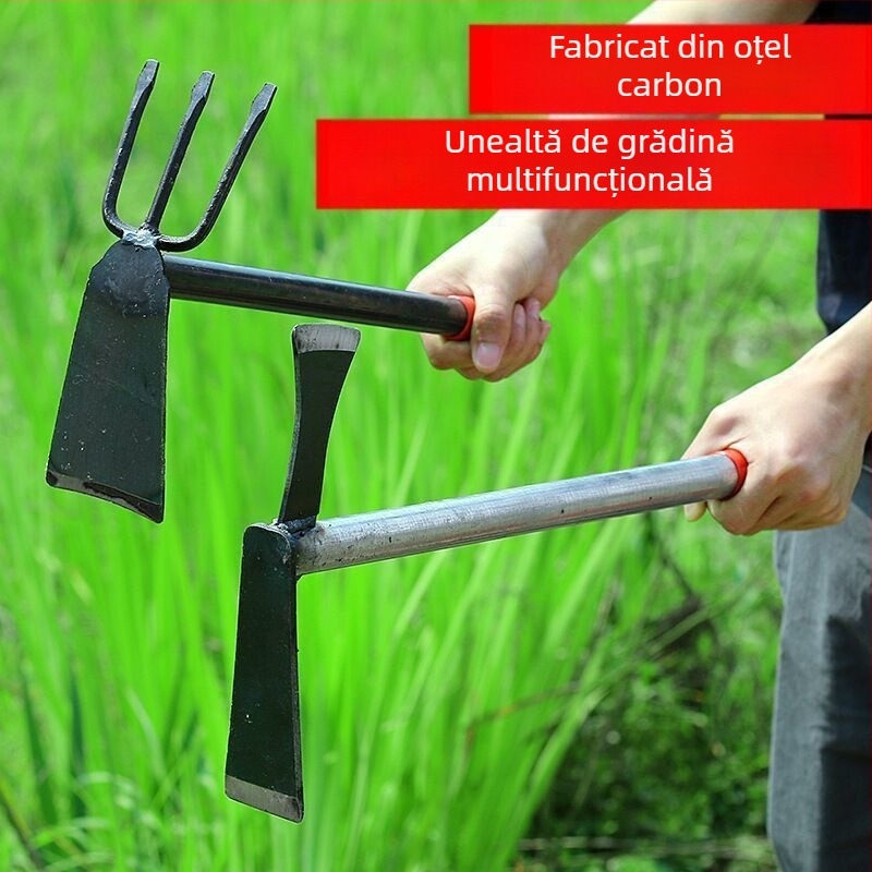 Sapă de plivit din oțel solid – unealtă compactă de grădină pentru exterior, pentru plantarea legumelor și săparea bambusului de iarnă