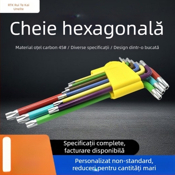 Set portabil de 8 bucăți: chei Torx și hexagonale pliabile