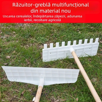 Greblă plastică cu 7 dinți pentru agricultură: iarbă, uscare a cerealelor, frunze