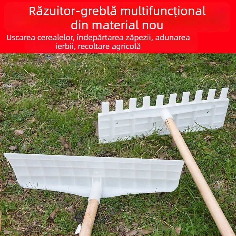 Greblă plastică cu 7 dinți pentru agricultură: iarbă, uscare a cerealelor, frunze