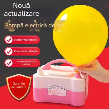 Pompa electrică de umflat baloane, umflător automat portabil cu două duze