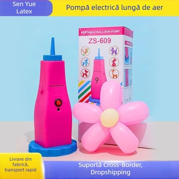 Pompa electrică lungă pentru baloane, pompă portabilă de umflare a balonelor