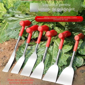 Lopată mică din fier pentru grădinărit casnic — plantarea florilor și legumelor, îndepărtarea buruienilor, săparea solului, utilizare în exterior, lopată pentru usturoi.
