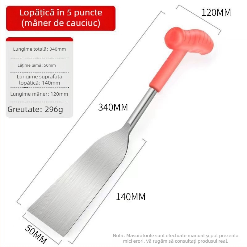 Lopată mică din fier pentru grădinărit casnic — plantarea florilor și legumelor, îndepărtarea buruienilor, săparea solului, utilizare în exterior, lopată pentru usturoi.