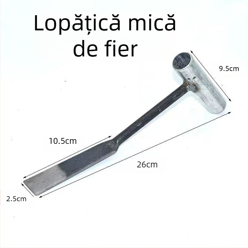 Lopată mică din fier pentru grădinărit casnic — plantarea florilor și legumelor, îndepărtarea buruienilor, săparea solului, utilizare în exterior, lopată pentru usturoi.