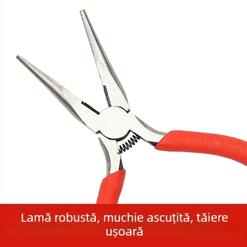 Clește mini fără dinți, cu 5 vârfuri, realizat manual, multifuncțional, cu nas plat și nas rotund pentru mărgele bijuterii