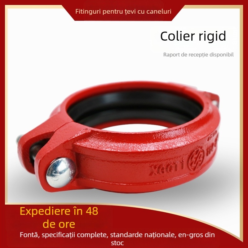 XGQT1 Colier din fontă ductilă pentru stingerea incendiilor, colier rigid pentru țevi DN165–DN89, accesorii conducte