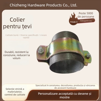 Clema semicirculară din oțel, îngroșată, pentru țevi pătrate