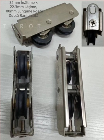 Rola silențioasă din oțel inoxidabil de înaltă calitate, model 2086, la comandă, pentru uși și ferestre glisante, canelură 2001, cadru izolant din aluminiu cu profil U