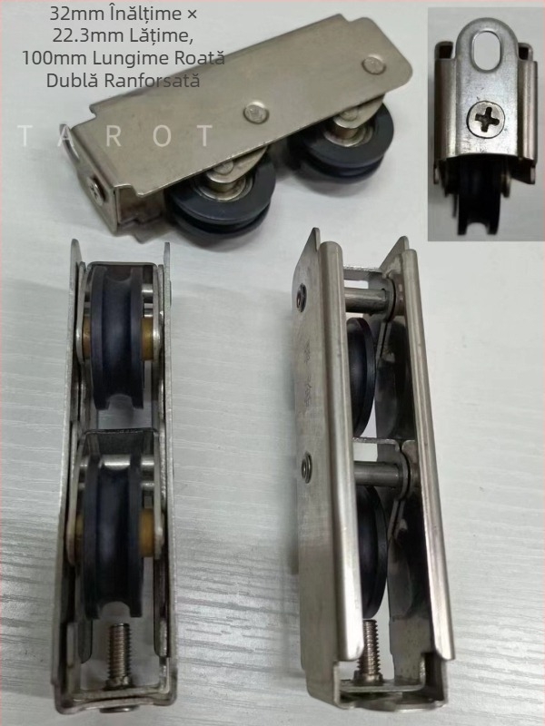 Rola silențioasă din oțel inoxidabil de înaltă calitate, model 2086, la comandă, pentru uși și ferestre glisante, canelură 2001, cadru izolant din aluminiu cu profil U