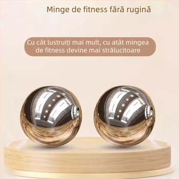 Minge solidă din oțel inoxidabil 304 pentru prindere și masaj, minge de masaj manuală, minge metalică cu suprafață lustruită