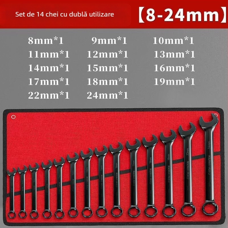 Set Plum Blossom cu deschidere, set complet de chei multifuncționale, cheie cu cap dublu pentru reparații auto