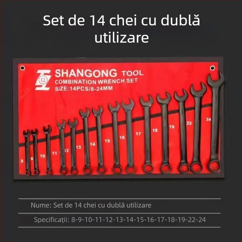 Set Plum Blossom cu deschidere, set complet de chei multifuncționale, cheie cu cap dublu pentru reparații auto