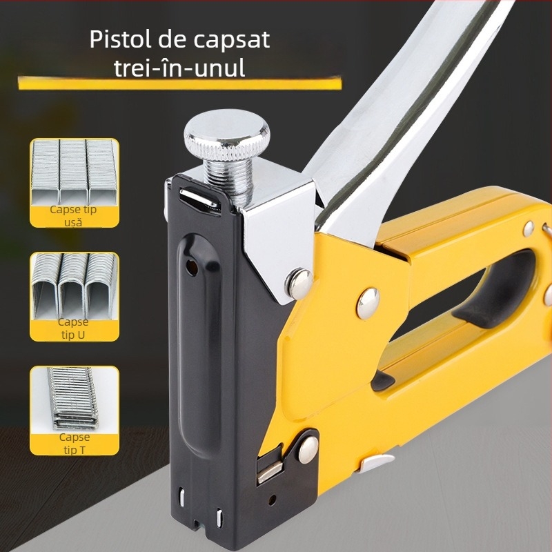 Pistol de cuie manual 3 în 1 pentru tâmplărie și mobilier