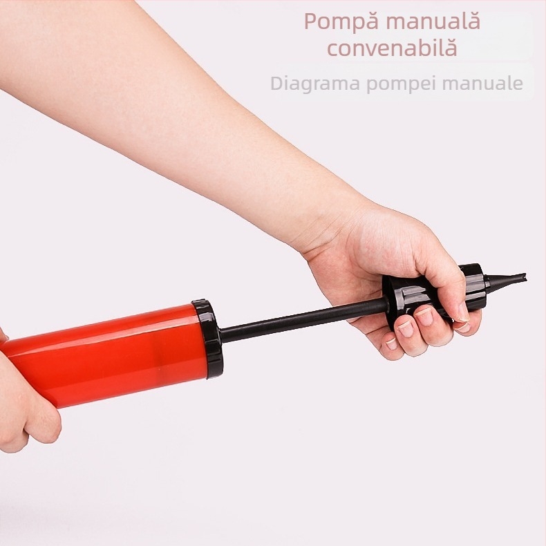 Macaron pompă pentru baloane, pompă manuală de umflat baloane, portabilă pentru uz casnic