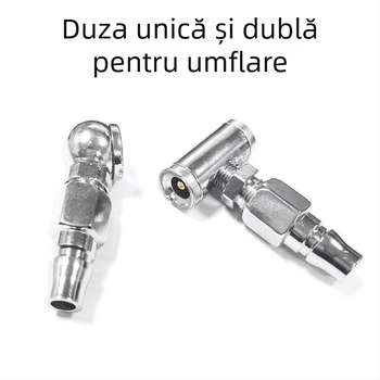 Duză de aer tip T, cu două capete, pentru repararea anvelopelor la biciclete electrice