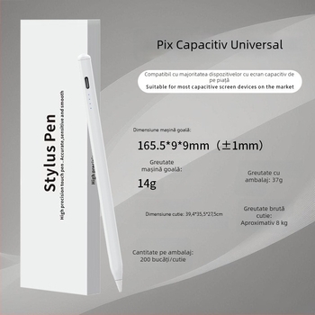 Stylus capacitiv universal pentru tablete și telefoane, compatibil cu iPad, Apple, Huawei, Xiaomi și Lenovo.