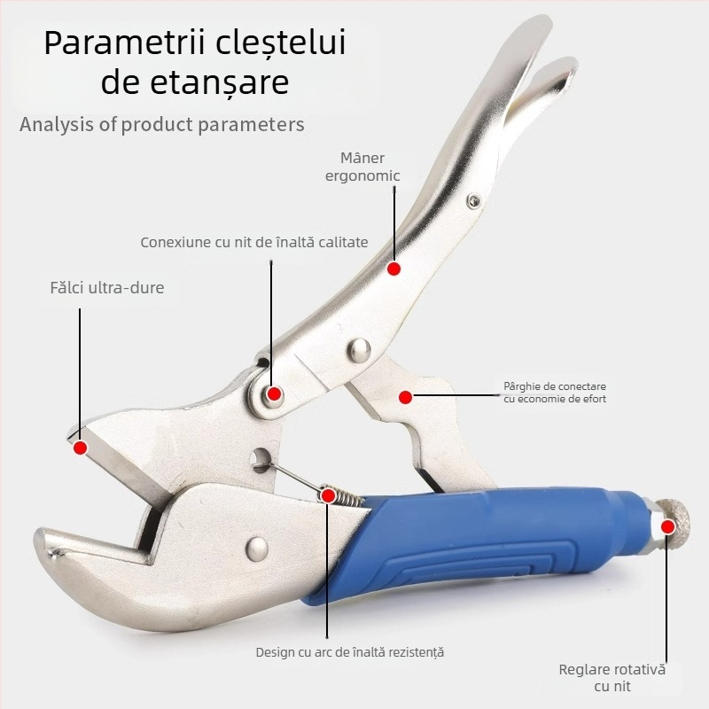 Overflight VRT-102 Clește pentru sigilarea conductelor de cupru ale frigiderului, montaj și întreținere (3-10 mm)
