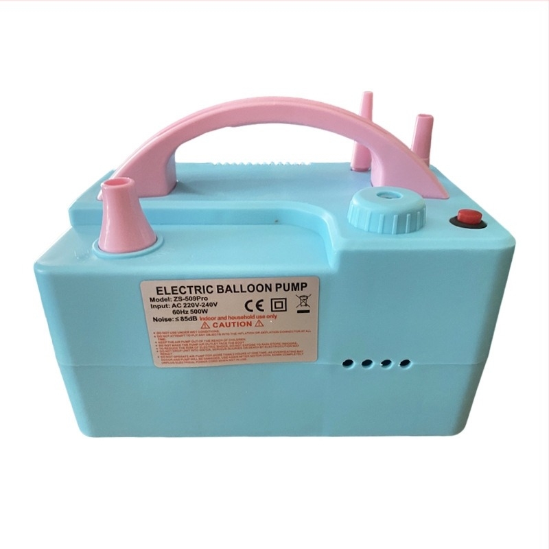 Pompă electrică portabilă cu două duze pentru umflarea baloanelor, decor pentru nuntă