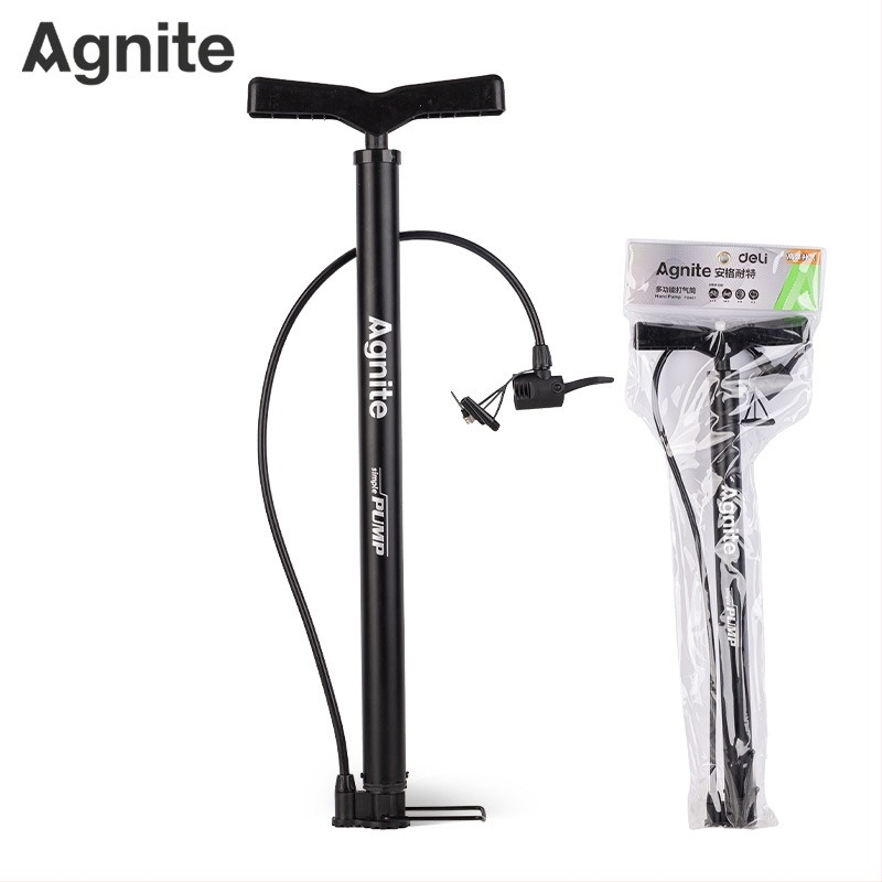 Angnet pompă de aer pentru vehicule electrice și biciclete, pompă de înaltă presiune cu țeavă din oțel groasă, pentru baschet, baloane și fotbal