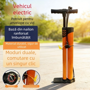 Pompa de aer cu manometru, universală pentru scutere electrice și biciclete