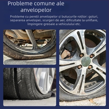 Pompa de aer cu manometru, universală pentru scutere electrice și biciclete