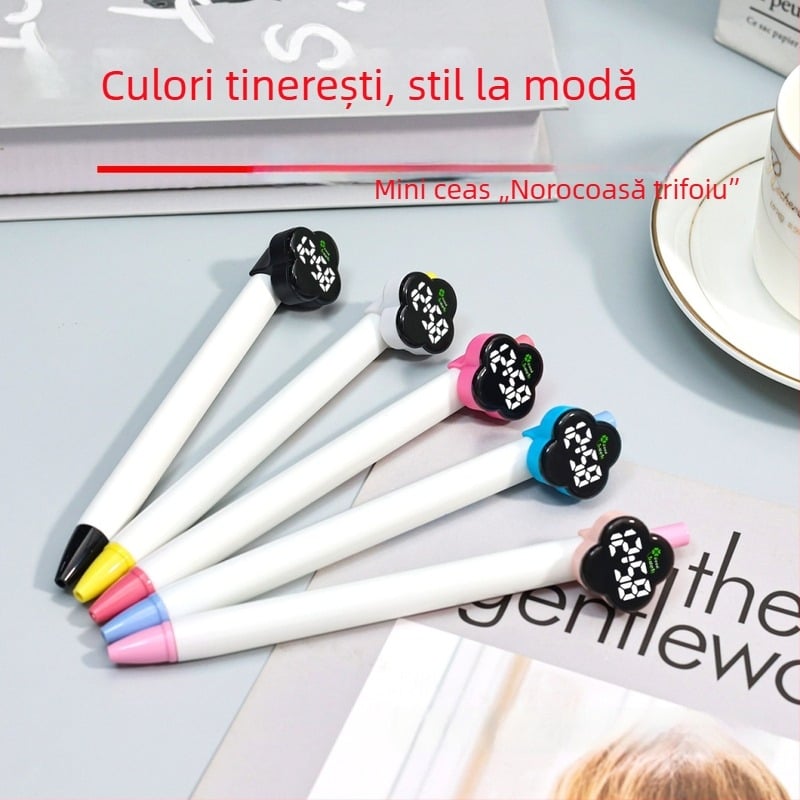 Stilou gel simplu pentru elevi, rechizite de birou portabile și creative pentru scriere, verificarea timpului și examene, stilou gel cu touchscreen