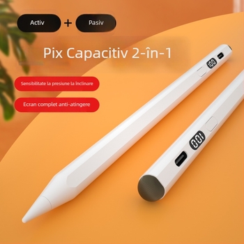 Stylus capacitiv universal cu afișaj digital pentru tablete și telefoane Android și Apple.