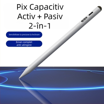 Stylus capacitiv universal cu afișaj digital pentru tablete și telefoane Android și Apple.