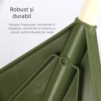 Greblă de grădină din plastic cu dinți de cauciuc temperați, pentru grădină, frunze și uscarea cerealelor