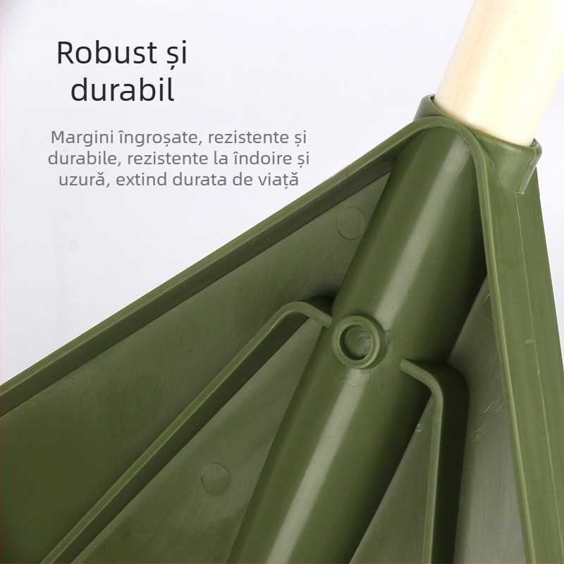 Greblă de grădină din plastic cu dinți de cauciuc temperați, pentru grădină, frunze și uscarea cerealelor