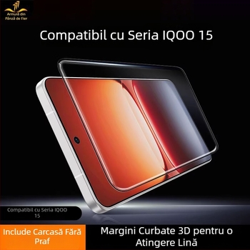 Protecție a ecranului din sticlă temperată pentru IQOO 15 Ultra și IQOO Z11 Turbo, cu cutie de instalare fără praf