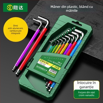 Shengda set chei hexagonale cu asamblare automată – chei hexagonale și șurubelniță hexagonală