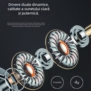 Căști Bluetooth true wireless pentru bărbați și femei, latență scăzută pentru esports, Bluetooth 5.0, design semi-in-ear, stereo, compatibile cu Apple, Vivo, Xiaomi, Oppo