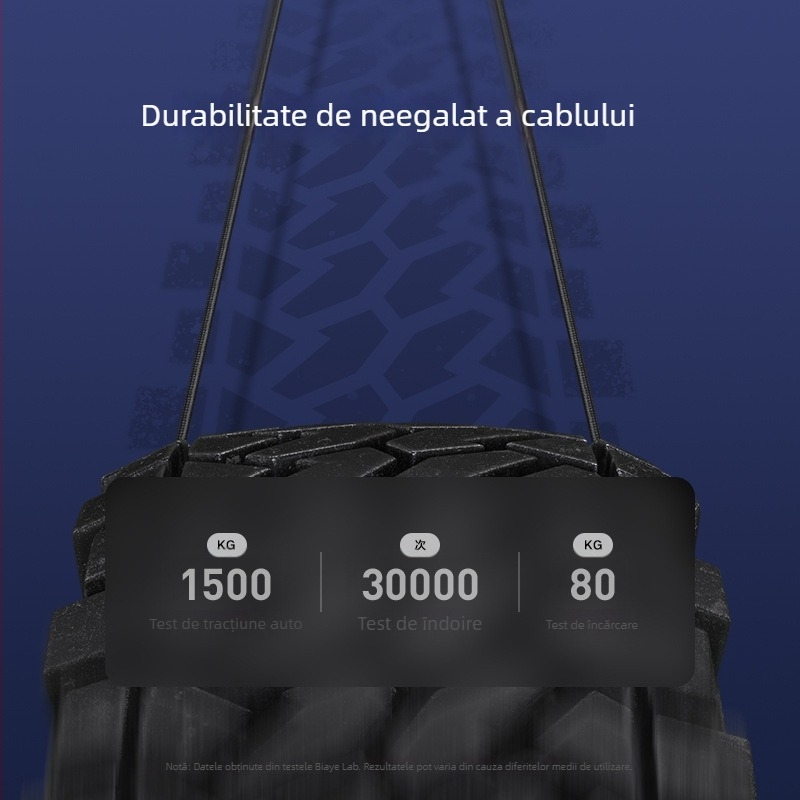 Biaz cablu video Type-C la Type-C, 1,8 m, încărcare rapidă 100W, cablu împletit din nailon