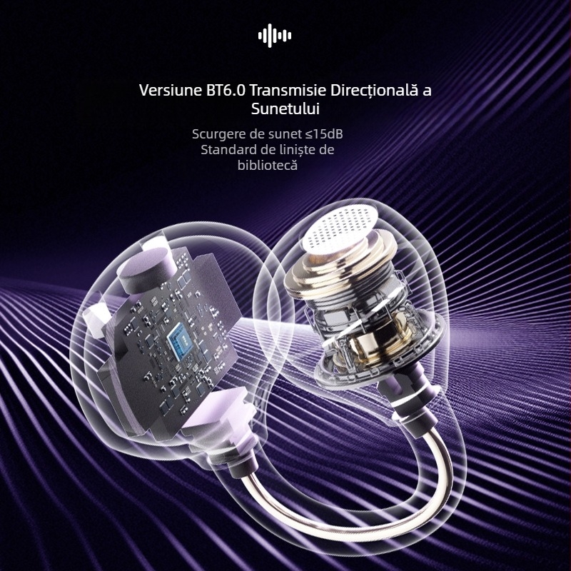 Căști Bluetooth cu clips pentru urechi, design deschis, stereo, impermeabile pentru sport, autonomie lungă a bateriei