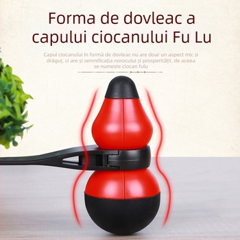 Cioc de masaj pentru meridiane, cu cap din silicon — masaj pentru cap, gât, spate, talie, șolduri, picioare și tălpi, în formă de dovleac