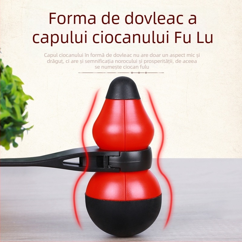 Cioc de masaj pentru meridiane, cu cap din silicon — masaj pentru cap, gât, spate, talie, șolduri, picioare și tălpi, în formă de dovleac