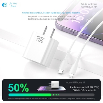 Set USB-C PD20W pentru încărcare rapidă Apple