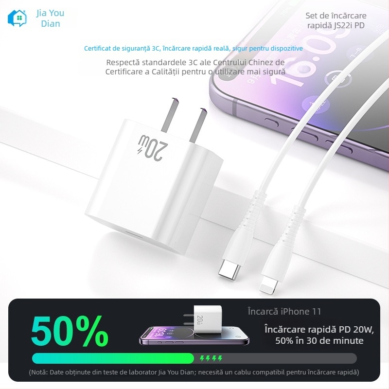 Set USB-C PD20W pentru încărcare rapidă Apple