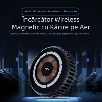 Încărcător wireless Qi2 de 15W pentru iPhone 12–15, cu răcire prin aer și tehnologie magnetică