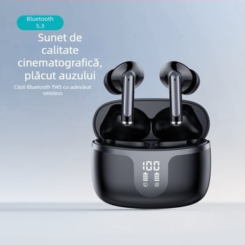 Căști Bluetooth S48 fără fir, TWS5.3, muzică sport, stil gaming, adevărat fără fir