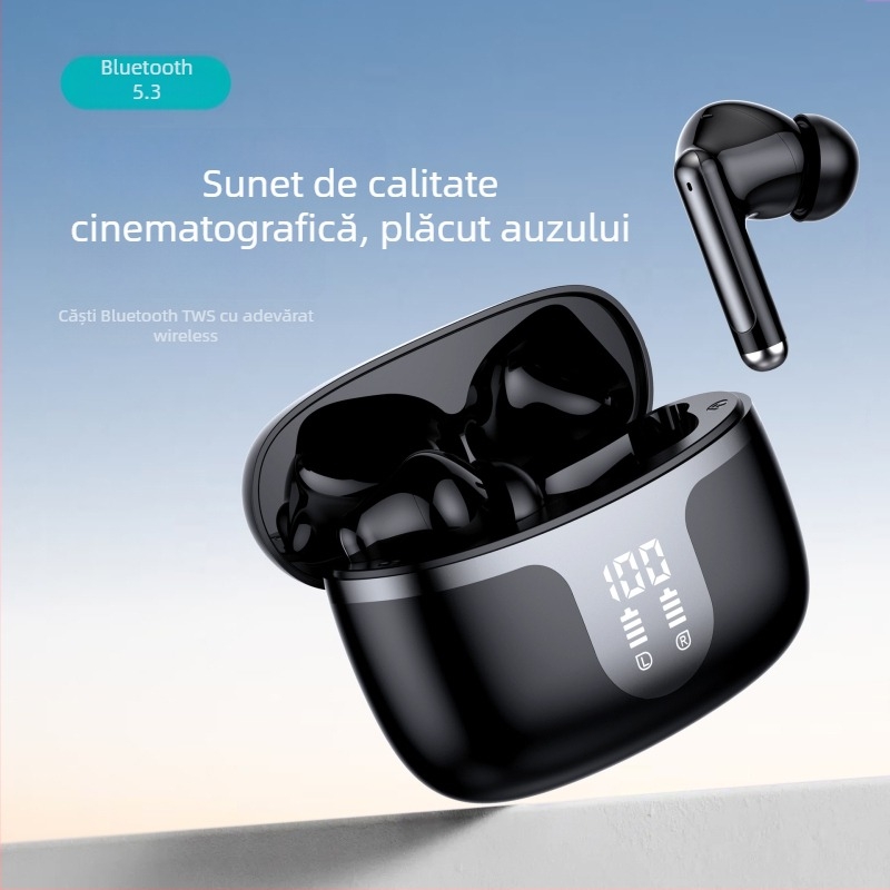 Căști Bluetooth S48 fără fir, TWS5.3, muzică sport, stil gaming, adevărat fără fir