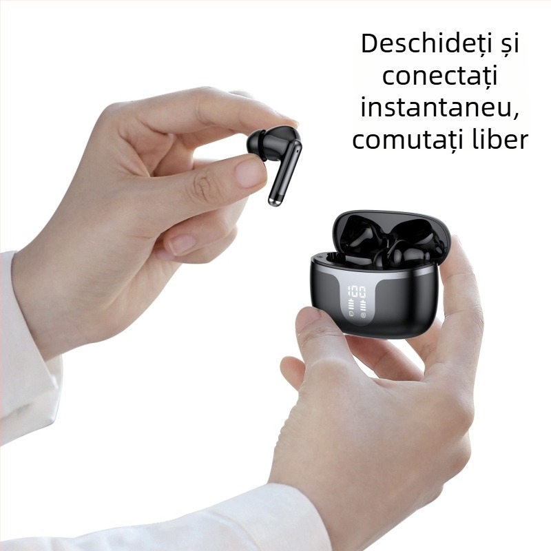 Căști Bluetooth S48 fără fir, TWS5.3, muzică sport, stil gaming, adevărat fără fir