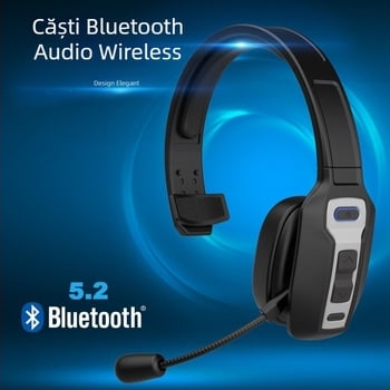 Casca Bluetooth wireless cu ENC pentru convorbiri, monaural, purtare pe o ureche