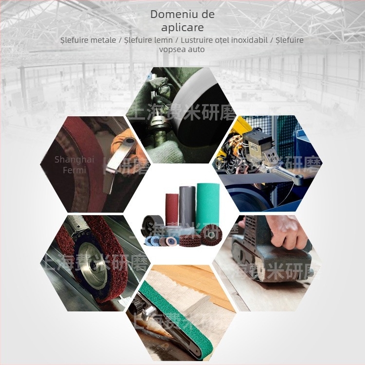 Bandă abrazivă 577F cu zirconiu‑corund pentru șlefuirea oțelului inoxidabil, aluminiului, cuprului și fierului — bandă circulară de lustruire, personalizare la cerere